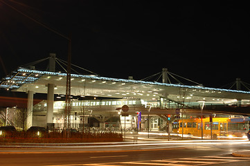 Image showing Train station by night
