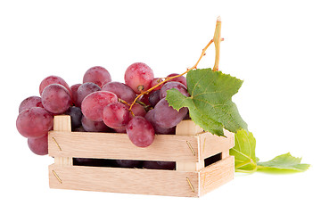 Image showing Bunch of red grapes