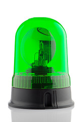 Image showing Green rotating beacon 