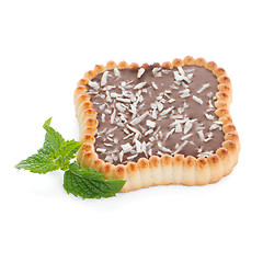 Image showing Chocolate tart cookie