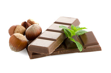 Image showing Closeup detail of chocolate parts