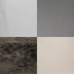 Image showing Set of grey leather samples