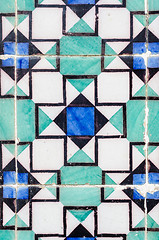 Image showing Traditional Portuguese glazed tiles