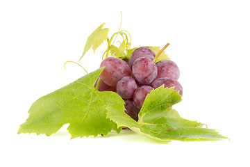 Image showing Bunch of red grapes