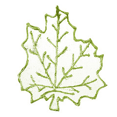 Image showing Christmas decorative green leaf