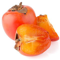 Image showing Persimmon with slice