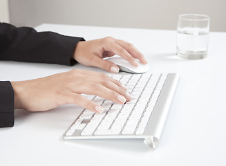 Image showing Hands work on keyboard