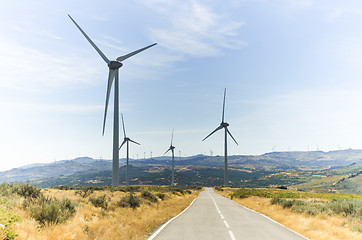 Image showing Wind turbines