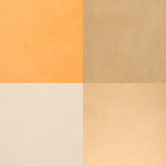 Image showing Set of beige leather samples