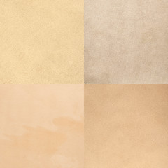 Image showing Set of beige leather samples