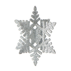 Image showing Plastic silver color snowflake