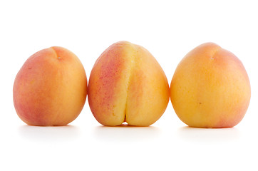 Image showing Three sweet peaches