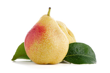 Image showing Two ripe pears