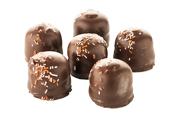 Image showing Chocolate coated marshmallows