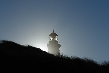 Image showing Lighthouse, sun behind