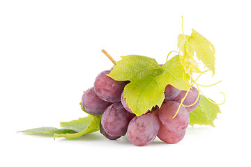 Image showing Bunch of red grapes