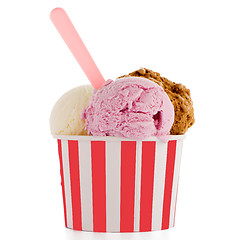 Image showing Ice cream scoop in paper cup