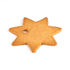 Image showing Christmas decoration: star shaped gingerbread 