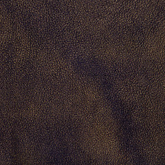 Image showing Brown leather texture closeup