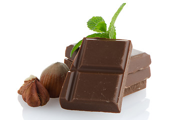 Image showing Closeup detail of chocolate parts