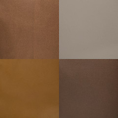 Image showing Set of brown leather samples