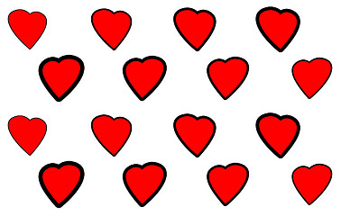 Image showing Background with hearts