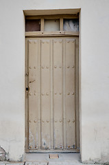 Image showing Old wooden entrance door