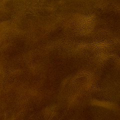 Image showing Brown leather texture closeup