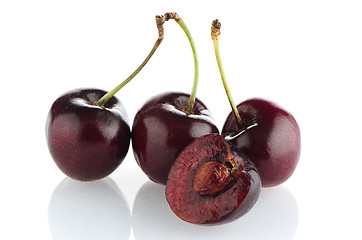 Image showing Red cherries 