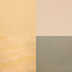 Image showing Set of beige leather samples