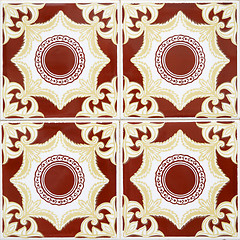 Image showing Traditional Portuguese glazed tiles