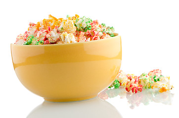 Image showing Bowl of popcorn