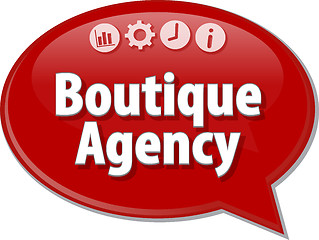 Image showing Boutique Agency  Business term speech bubble illustration