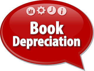 Image showing Book Depreciation  Business term speech bubble illustration