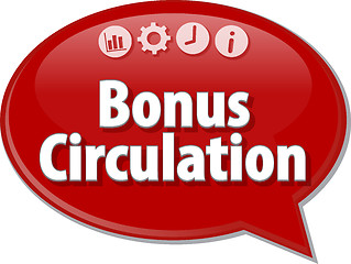 Image showing Bonus Circulation  Business term speech bubble illustration