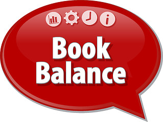 Image showing Book Balance  Business term speech bubble illustration