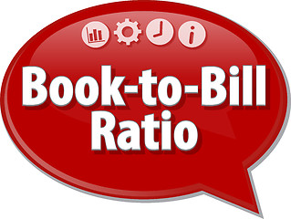 Image showing Book-to-Bill Ratio  Business term speech bubble illustration