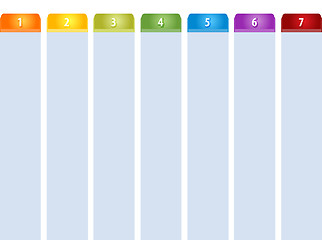 Image showing Tab Items Seven blank business diagram illustration