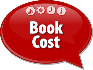 Image showing Book Cost  Business term speech bubble illustration