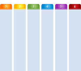 Image showing Tab Items Six blank business diagram illustration