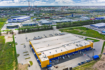 Image showing Group of car shops and railway node. Tyumen.Russia