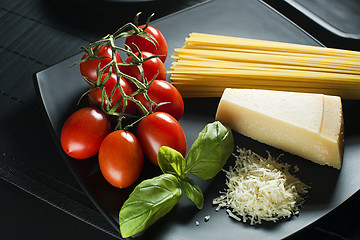 Image showing Pasta with ingredients