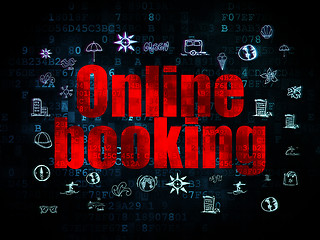 Image showing Travel concept: Online Booking on Digital background