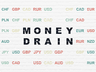 Image showing Banking concept: Money Drain on wall background