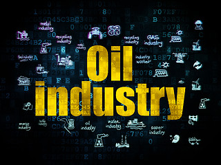 Image showing Manufacuring concept: Oil Industry on Digital background