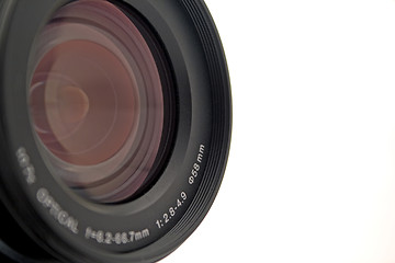 Image showing Objective of a digital camera on a white background. isolated