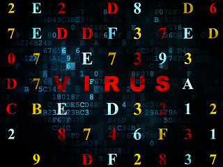 Image showing Safety concept: Virus on Digital background