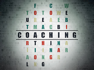 Image showing Education concept: word Coaching in solving Crossword Puzzle