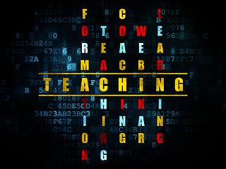 Image showing Education concept: word Teaching in solving Crossword Puzzle