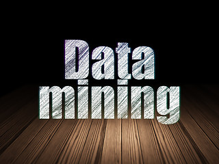 Image showing Data concept: Data Mining in grunge dark room